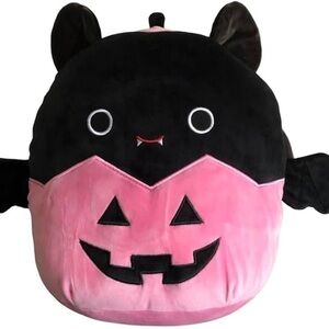 Squishmallow 12” Emily The Bat Pink Pumpkin Halloween Squishmallow 2024 New